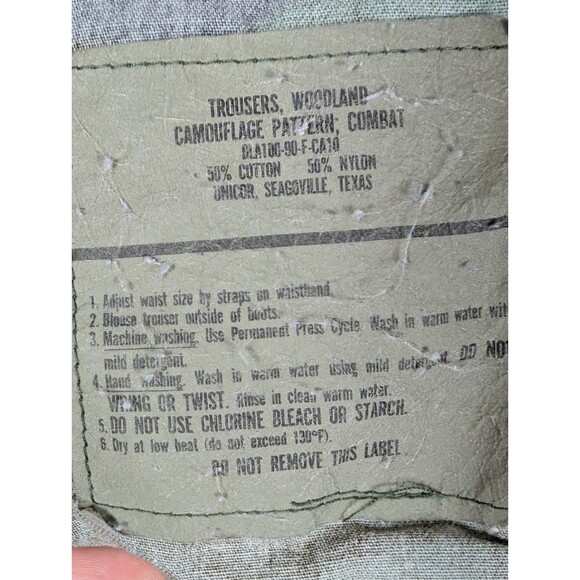 USGI Woodland Trousers Camouflage Combat Cargo Pants Mens M Military BDU Camo - Picture 5 of 7